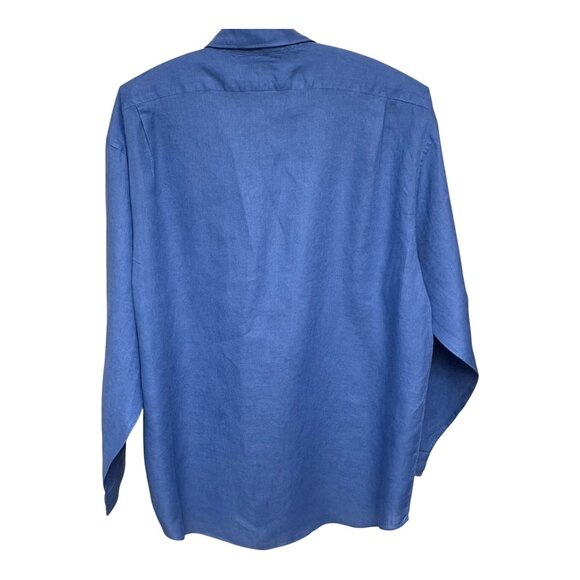Polo Golf Ralph Lauren Driver Kashmir Blue Linen Button Down Shirt - Picture 7 of 9